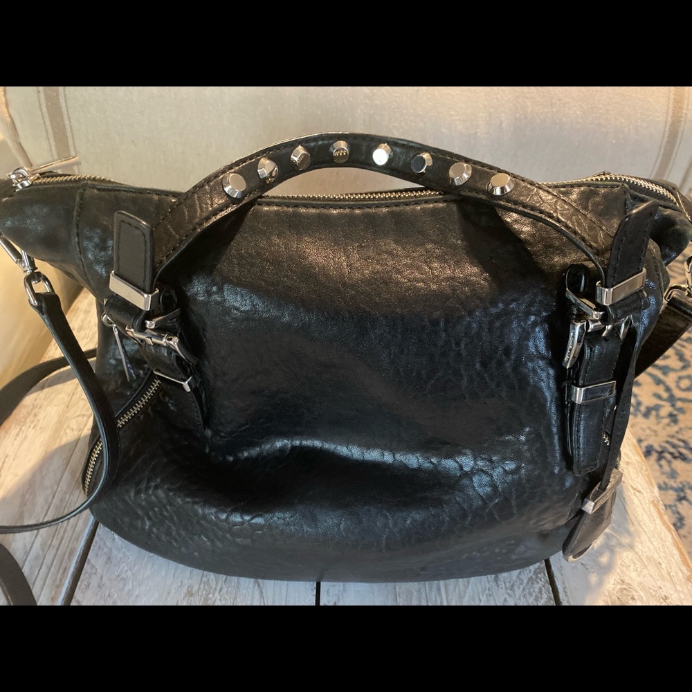 Michael Kors black Leather crossbody bag